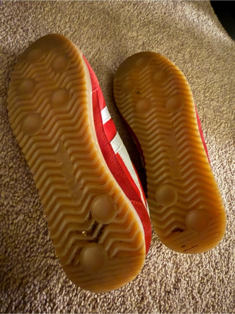 Gola Women's Red Athletic Sneakers with White Stripes - Picture 4 of 4